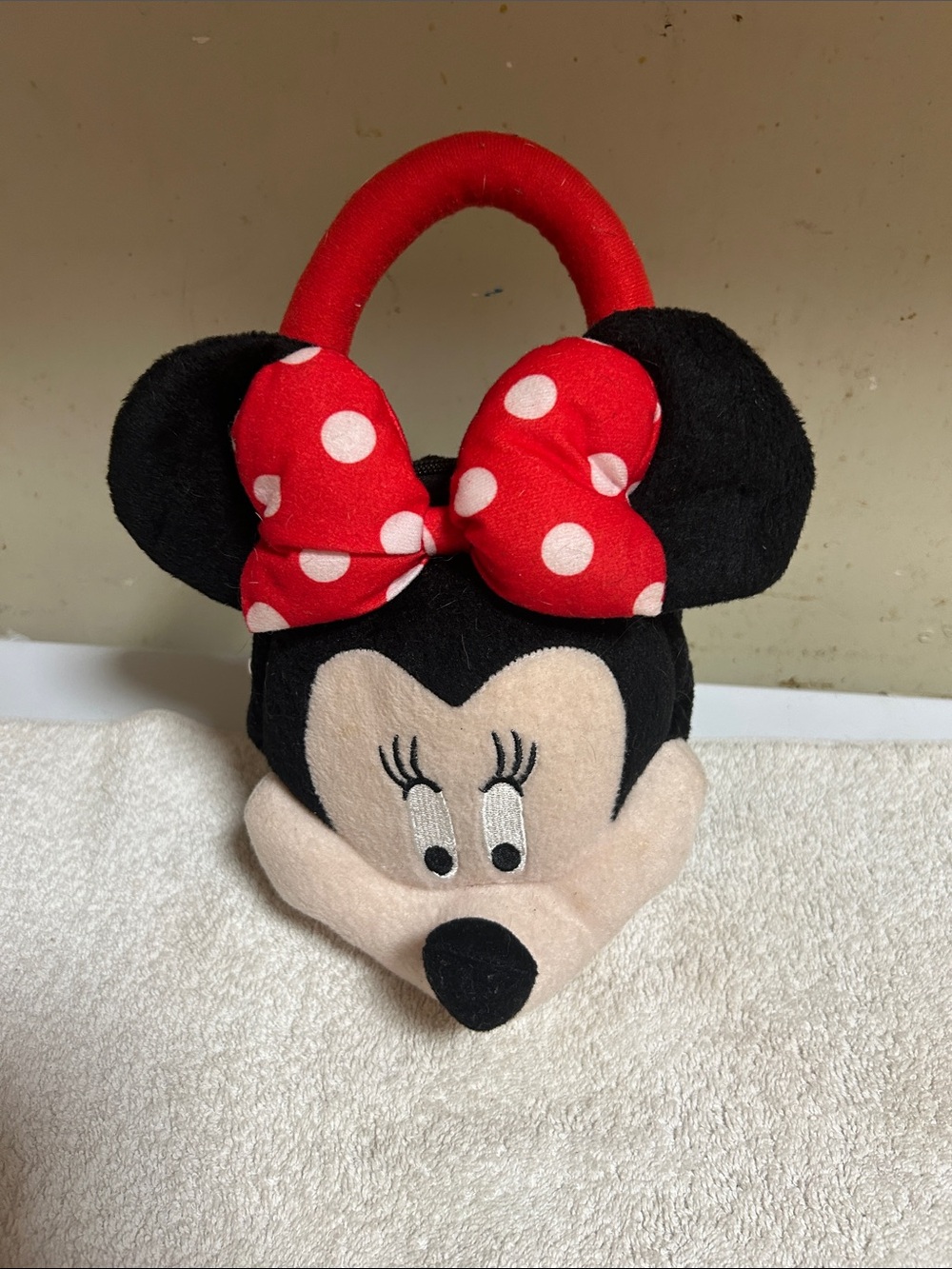 Disney Minnie Mouse Plush Handbag - Red, Black, Cream